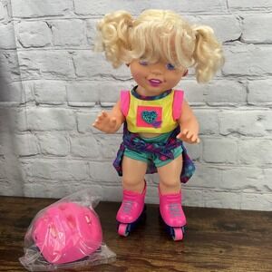 Vintage Tyco California Roller Blade‎ Girl Skating Doll With Box And Accessories